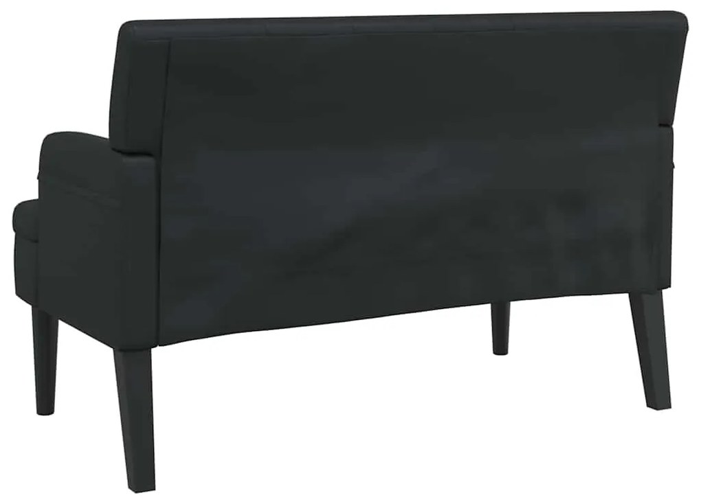Banco com encosto 112x65,5x75 cm couro artificial preto