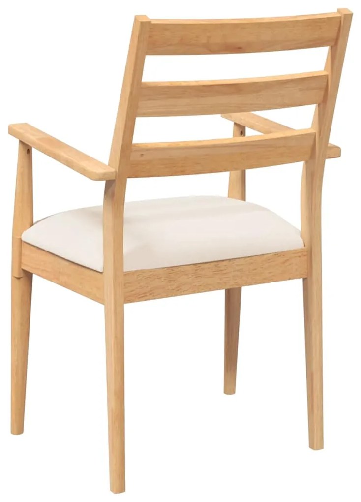 Cadeiras de jantar com almofadões 2 pcs madeira maciça