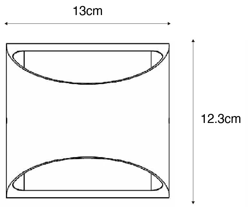 Candeeiro de parede moderno para exterior preto com LED de 2 luzes IP54 - Mal Moderno