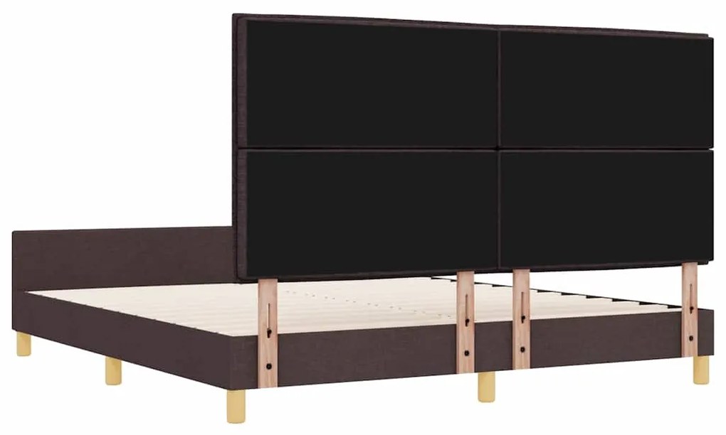 Cama vidaXL Castanho 180x200 cm Tecido