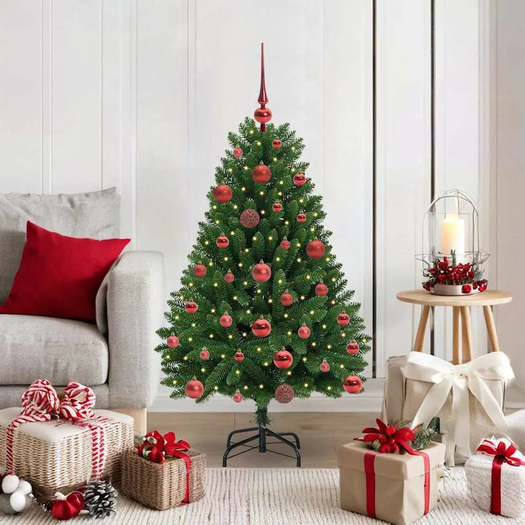 vidaXL Árvore de Natal Artificial Verde 120 cm PVC e Metal