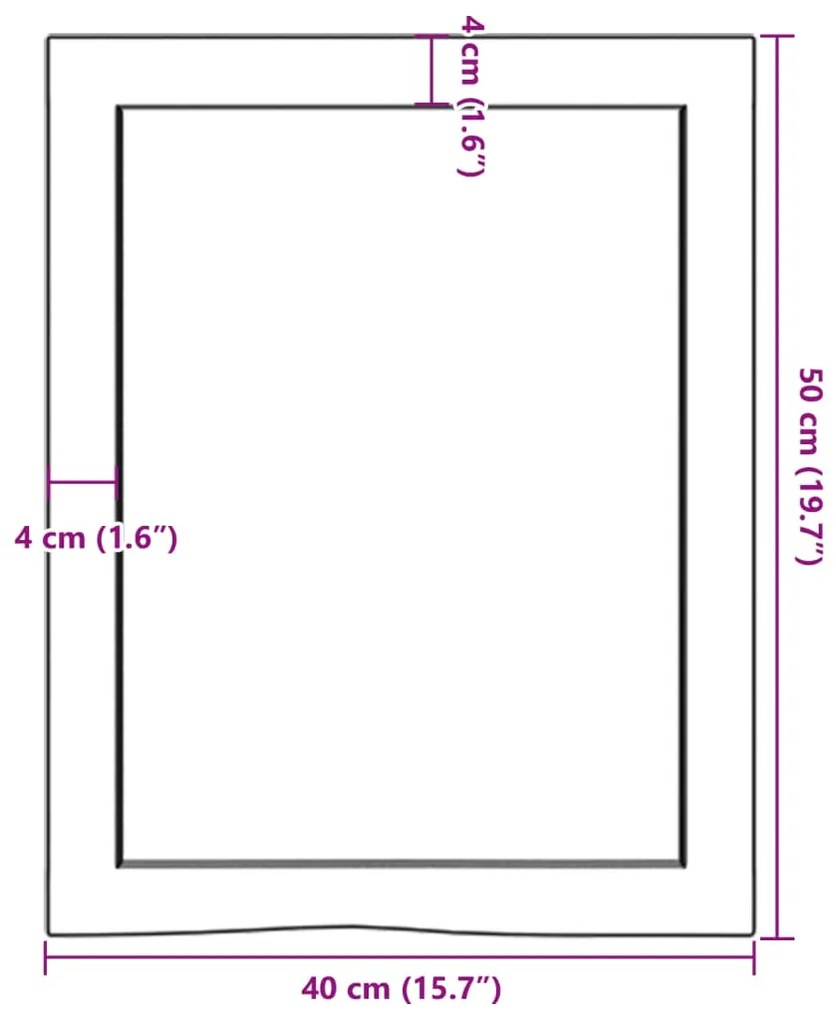 Prateleira de parede 40x50x(2-6) cm carvalho tratado castanho