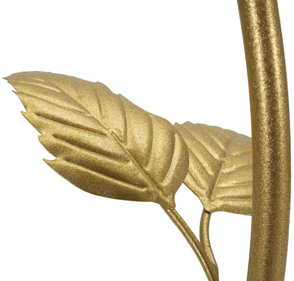 MESA DE APOIO 3 PRATELEIRAS FOLHA Ø54X69,5 CM DOURADO