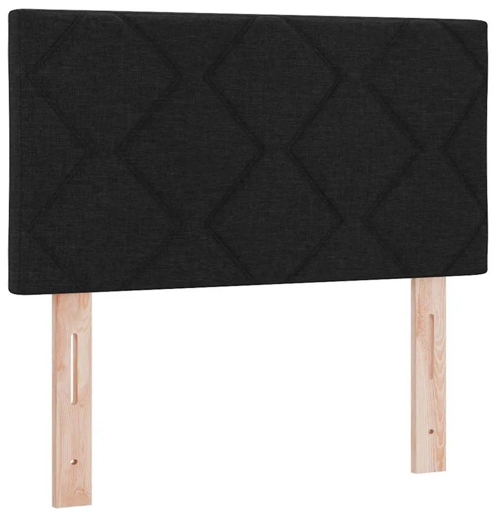 Cabeceira LED vidaXL Design de Blocos de Diamante Preta 80 cm Tecido
