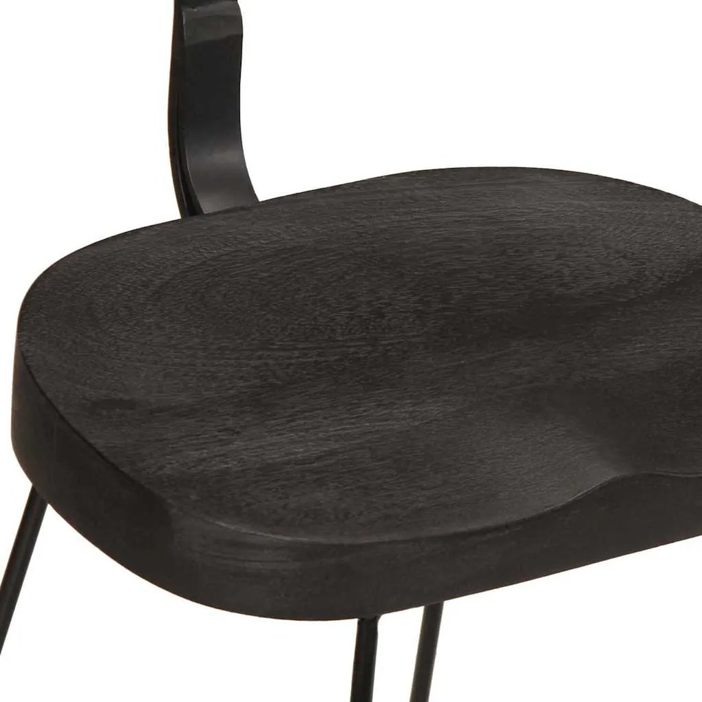 Bancos de bar 2 pcs 49x43x79 cm madeira de mangueira maciça
