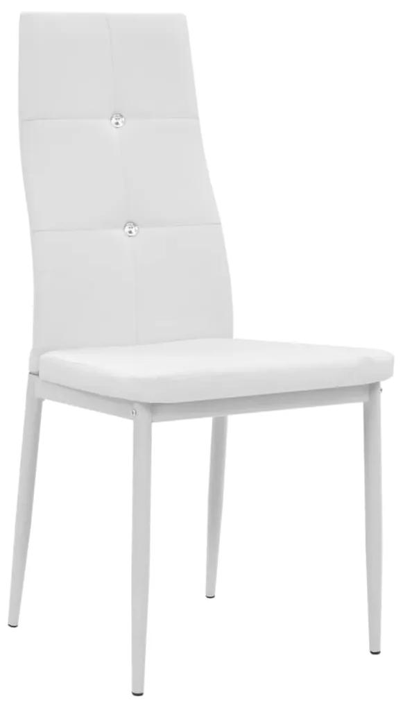Conjunto de 2 Cadeiras de Jantar Vigo em Couro Artificial - Branco - D