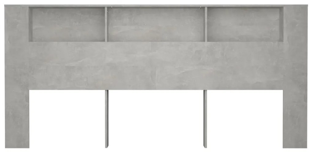 Armário de cabeceira 220x18,5x104,5 cm cinzento cimento