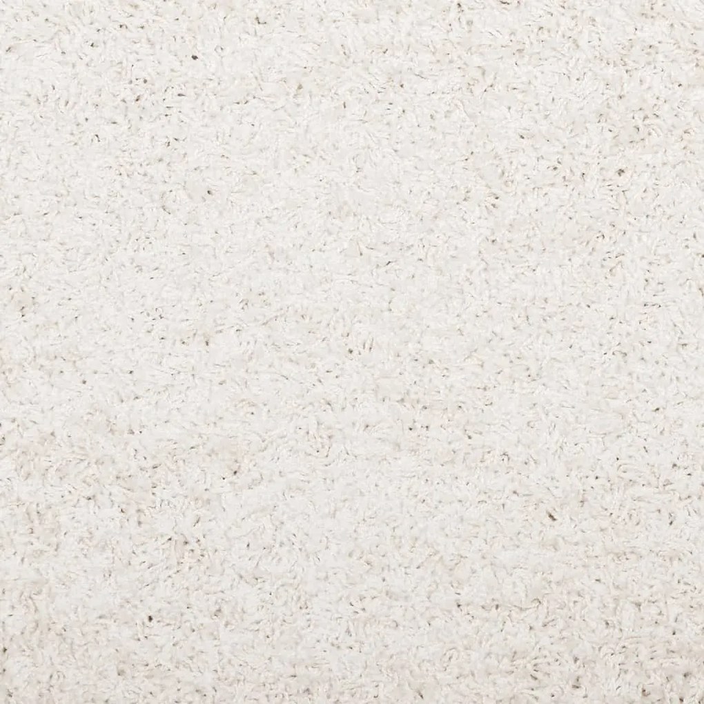 Tapete shaggy de pelo alto PAMPLONA 160x160 cm creme