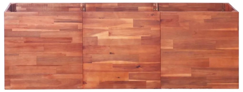 Canteiro elevado de jardim 150x50x50 cm madeira de acácia