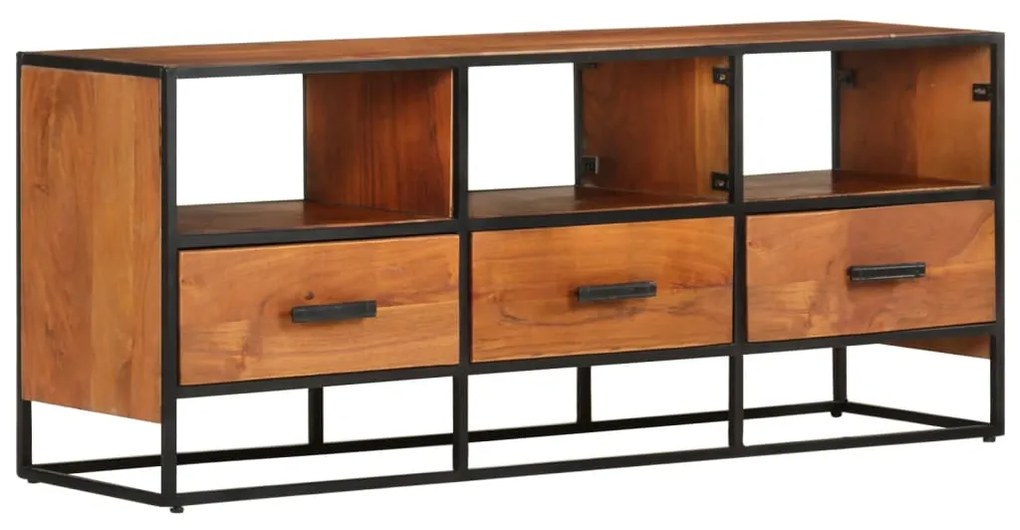 Móvel de TV 110x30x45 cm madeira de acácia maciça