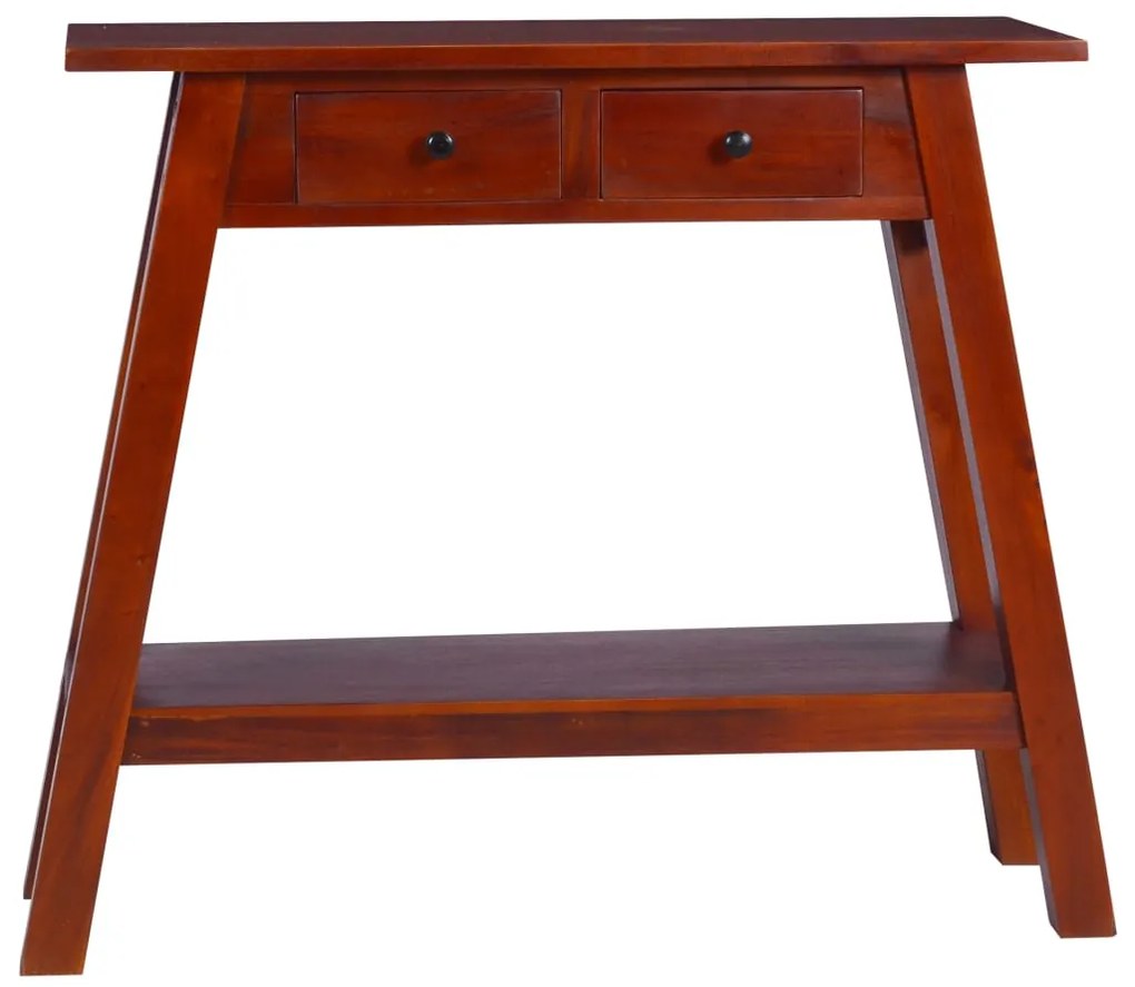 vidaXL Mesa consola 90x30x75 cm mogno maciço castanho clássico