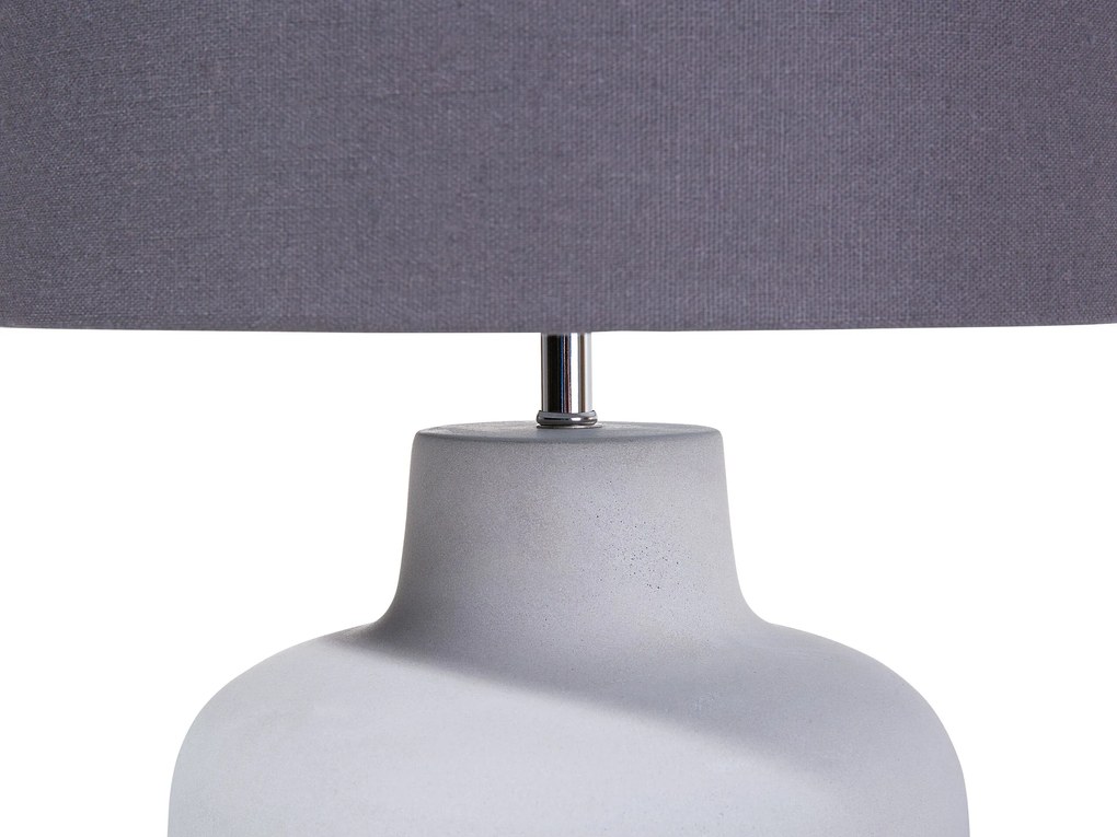 Candeeiro de mesa cinzento BHIMA Beliani