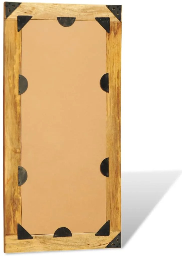 Espelho de parede c/ estrutura de madeira maciça 120x60 cm
