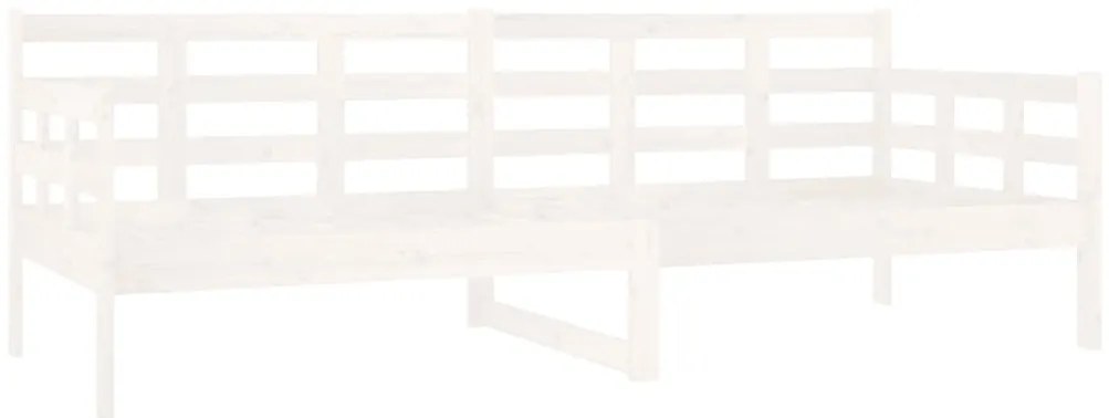 Sofá-cama 80x200 cm madeira de pinho maciça branco
