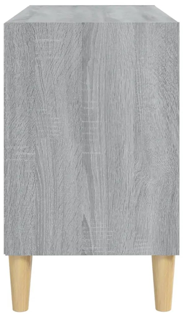 Móvel de TV com pernas de madeira 69,5x30x50 cm cinzento sonoma