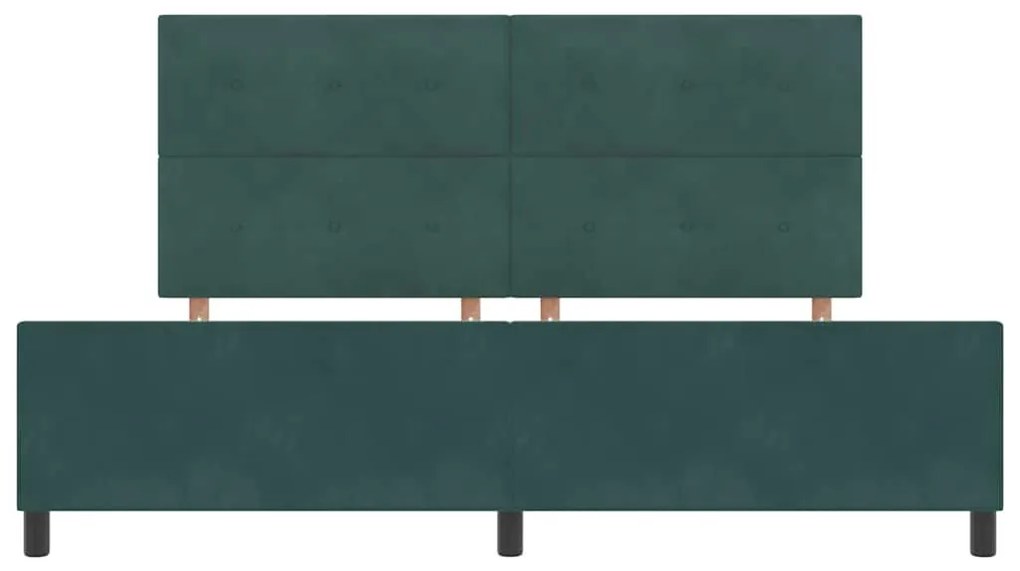 Estrutura de Cama vidaXL Verde Escuro 200x200 cm Veludo