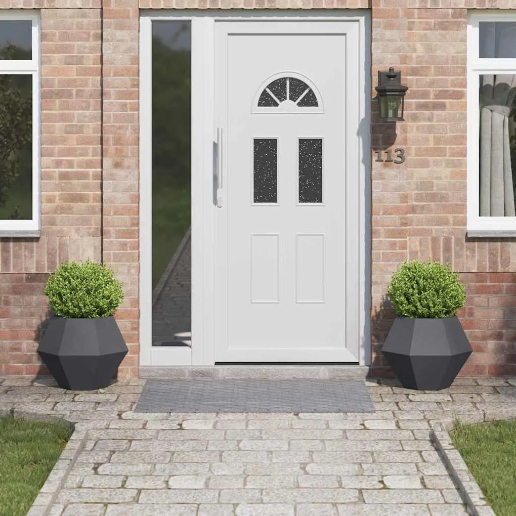 vidaXL Floreira 2 pcs Antracite 50 x 50 x 40 cm Aço