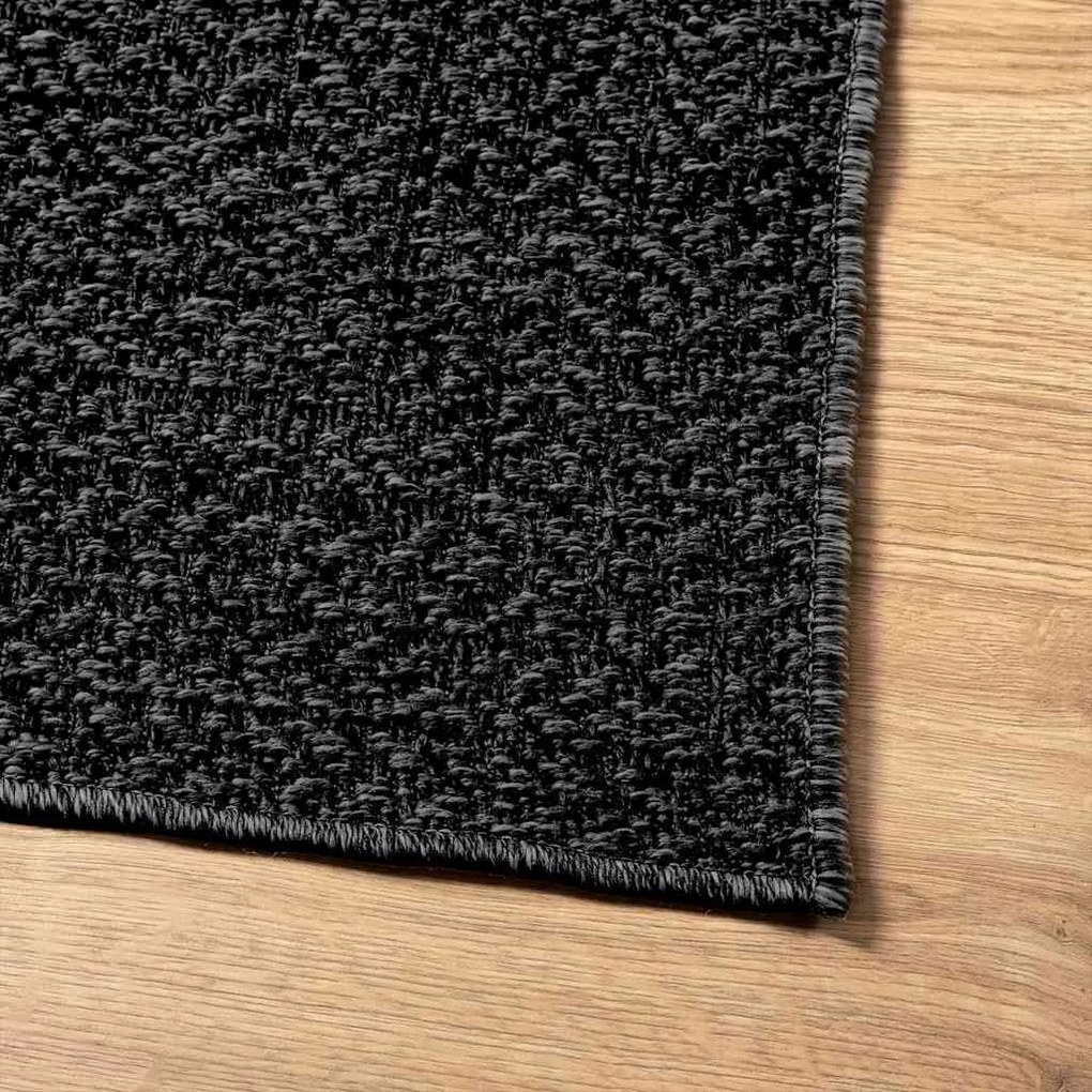 Tapete ZIZUR antracite 160x230 cm aspeto juta interior exterior