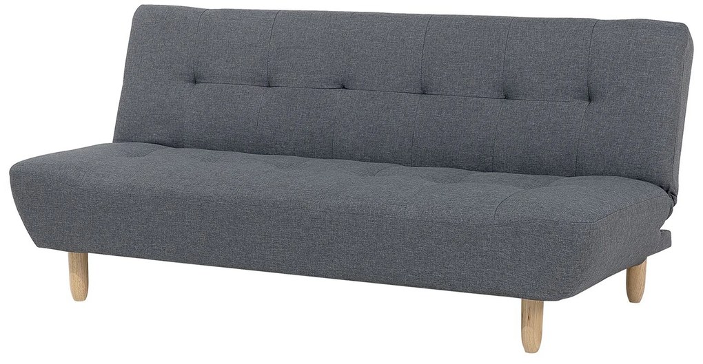 Sofá-cama de 3 lugares em tecido cinzento escuro ALSTEN Beliani