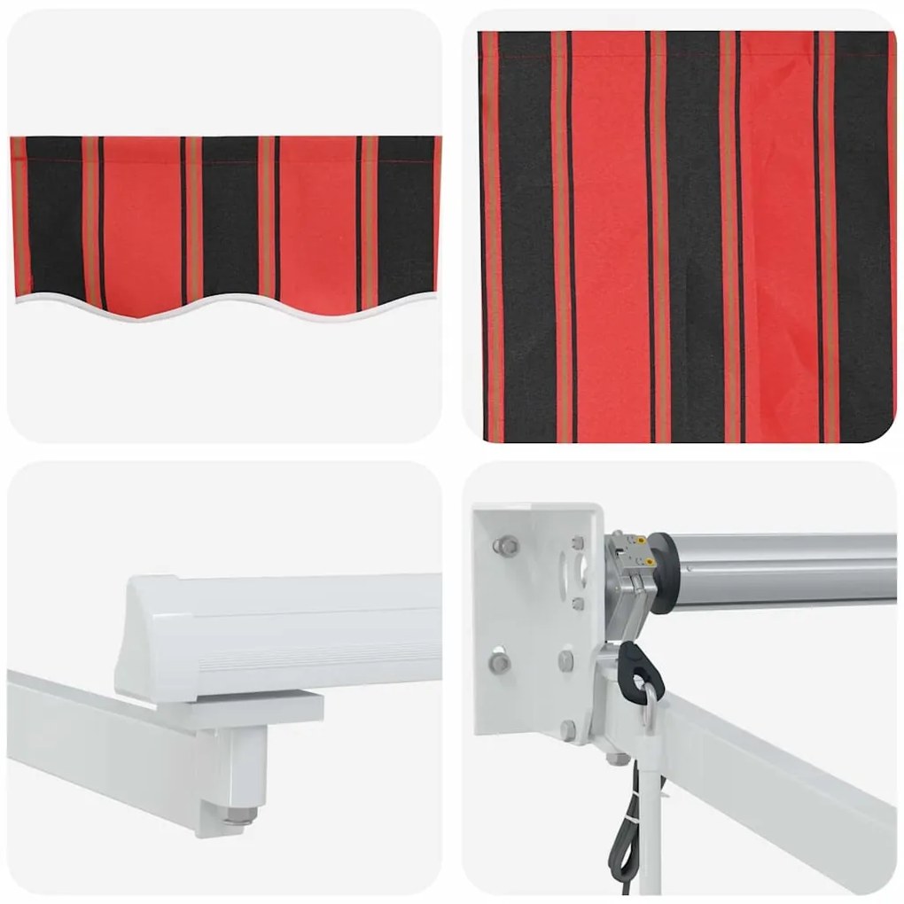 Toldo Retrátil Automático Laranja e Marrom 400x300 cm