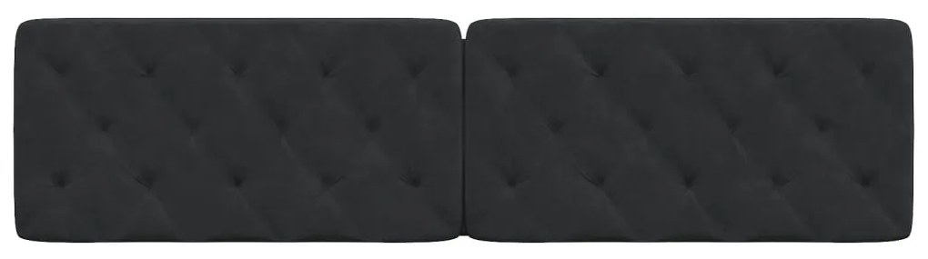Almofadão de cabeceira 200 cm veludo preto