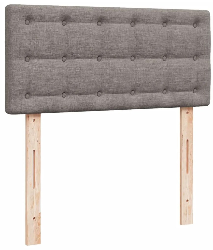 Cama com molas/colchão 80x200 cm tecido castanho-acinzentado