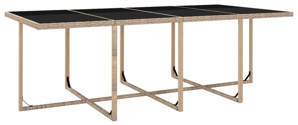13 pcs conjunto jantar exterior com almofadões vime PE bege