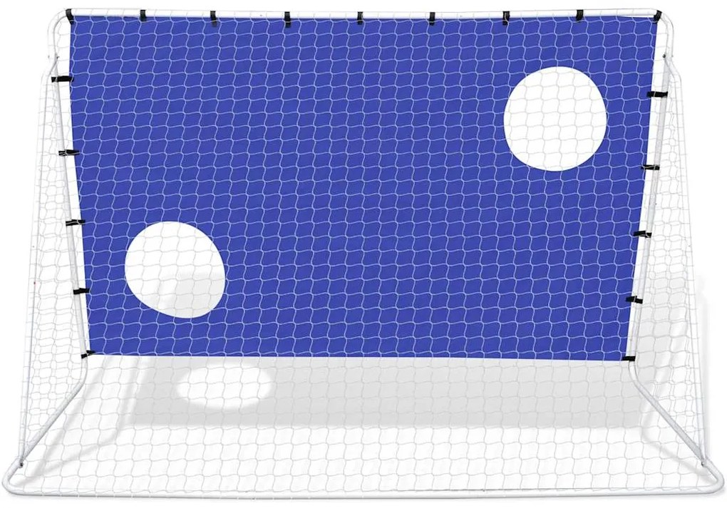 Baliza de futebol com parede pontaria 240x90x150 cm aço