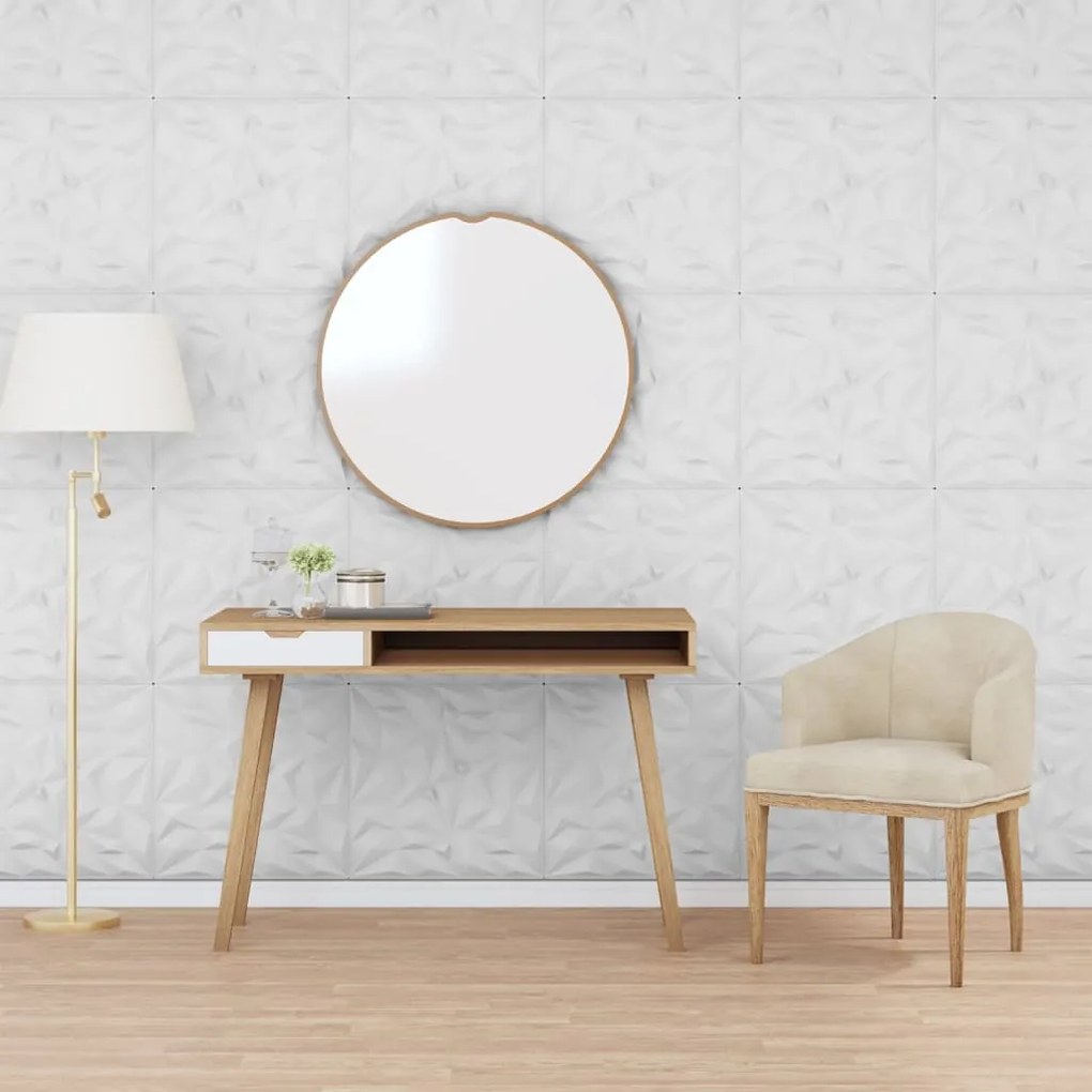Painéis de parede 24 pcs 50x50 cm 6m² XPS ametista branco