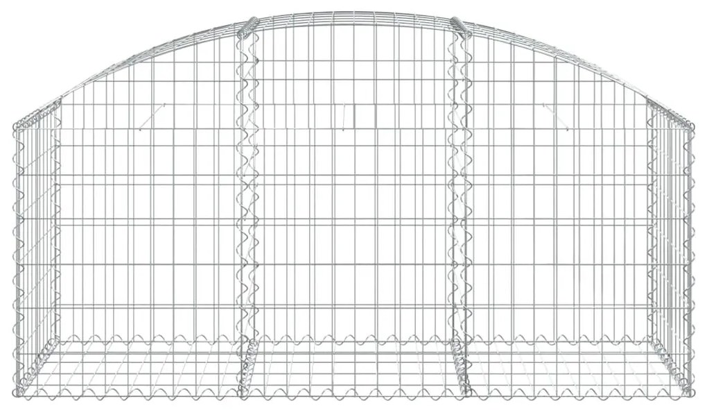 Cesto gabião arqueado 150x50x60/80 cm ferro galvanizado