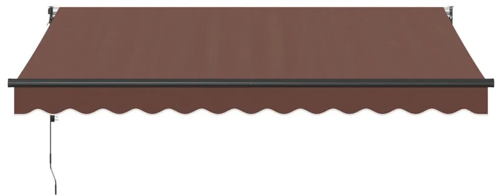 Toldo retrátil automático 350x250 cm castanho