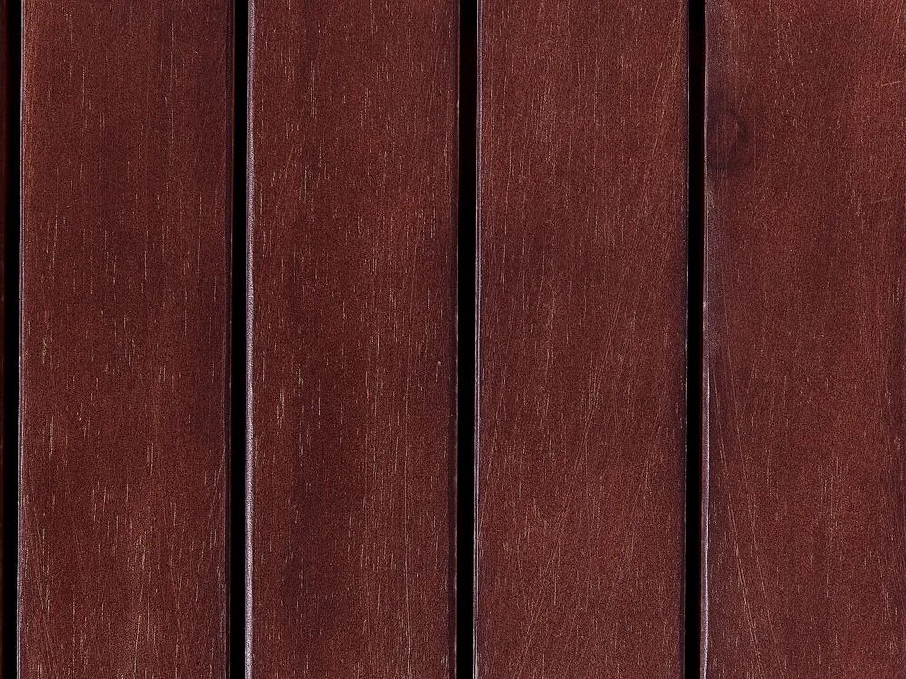 Banco de jardim em madeira magno de acácia com arrumação e almofada vermelha 120 cm SOVANA Beliani