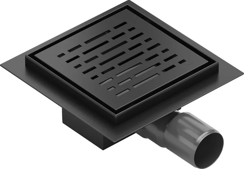 Mexen Flat-Q M01 ralo de chão quadrado 12 x 12 cm, preto - 1710312