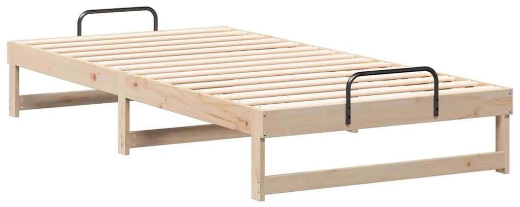 Estrutura de Cama com Alças Castanho 100 x 200 cm