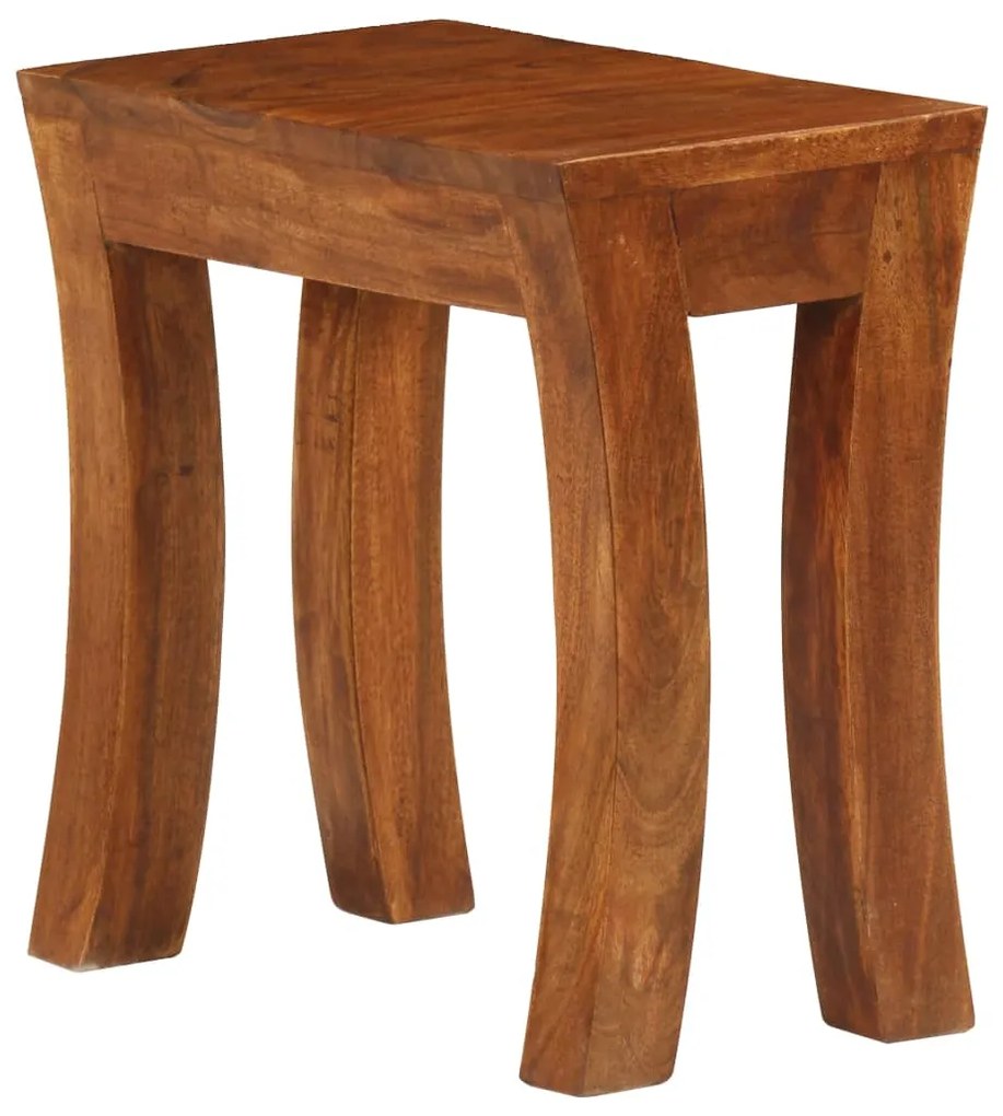Mesas encastrar 3 pcs madeira acácia maciça 50x35x50cm castanho