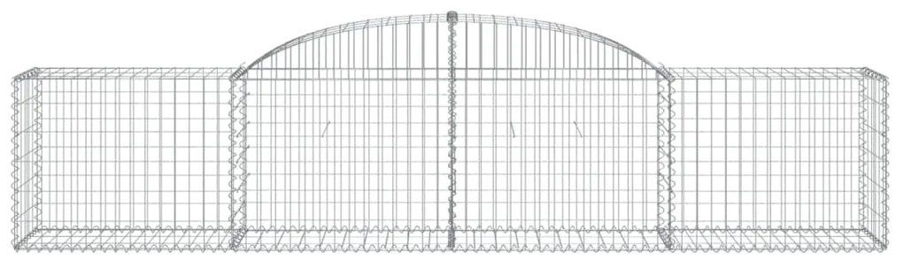 Cestos gabião arqueados 11pcs 300x50x60/80 cm ferro galvanizado
