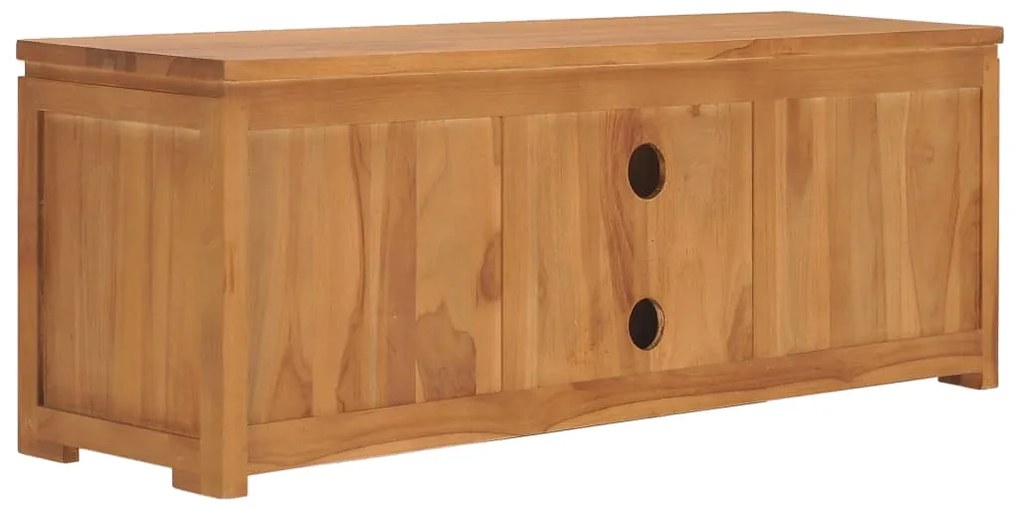 Móvel de TV 110x30x40 cm madeira de teca maciça