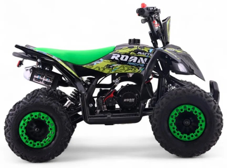 MINI MOTO 4 GASOLINA PARA CRIANÇAS 49cc Roan Ratte R6 4.5cv Verde