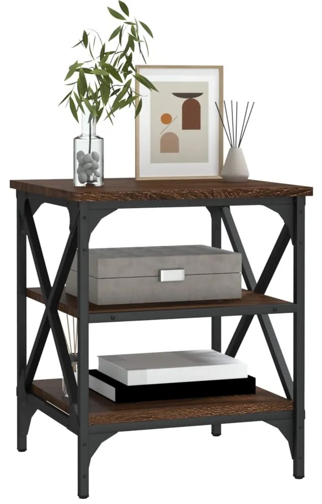 Mesa de apoio 40x42x50 cm derivados madeira carvalho castanho