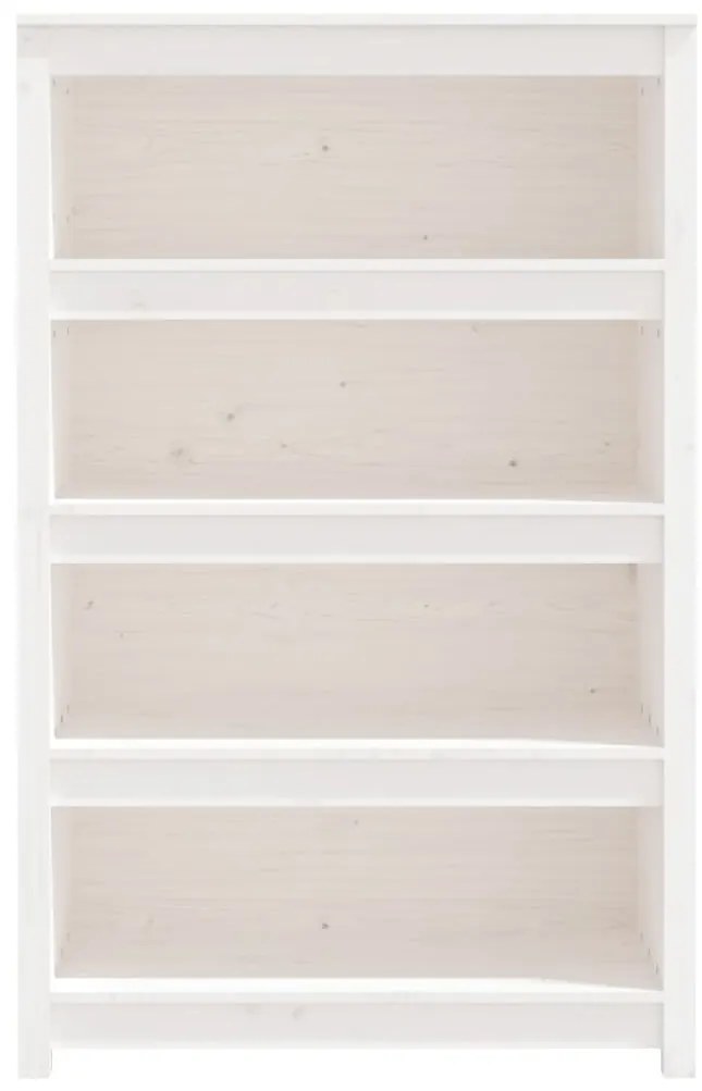 Estante 80x35x126 cm madeira de pinho maciça branco