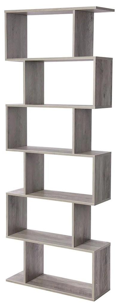 Estante de 6 prateleiras com design moderno para sala e escritório | VASAGLE | 70 x 24 x 190,5 cm | bege | LBC061M01.