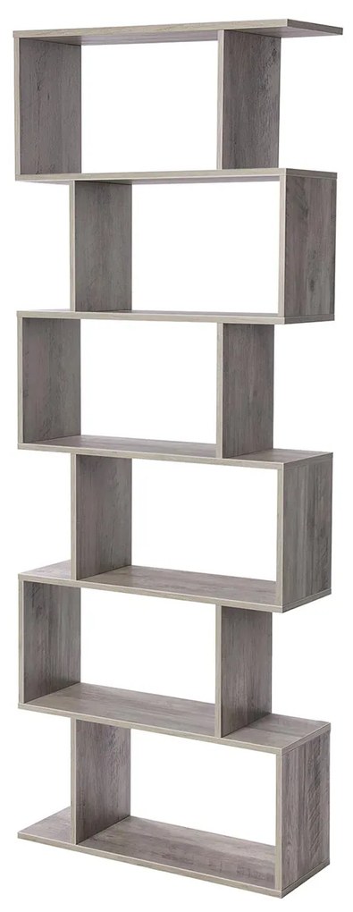 Estantes VASAGLE, estante de 6 níveis, divisória de ambientes, prateleira de exposição em cubo, prateleira de armazenamento independente, estilo moderno, para sala de estar, quarto, escritório, cinza LBC061M01