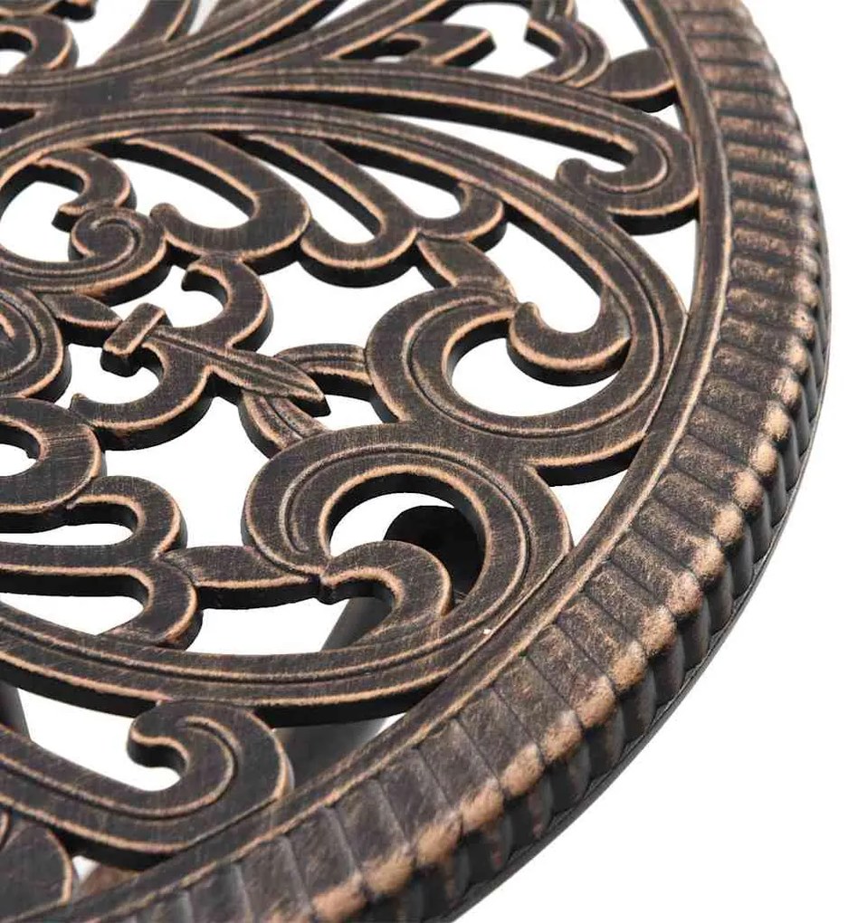 Conjunto de Bistrô de Jardim 3 Peças vidaXL Bronze em Alumínio Fundido