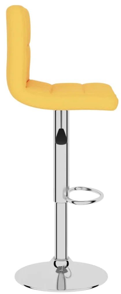 Bancos de bar 2 pcs tecido amarelo mostarda