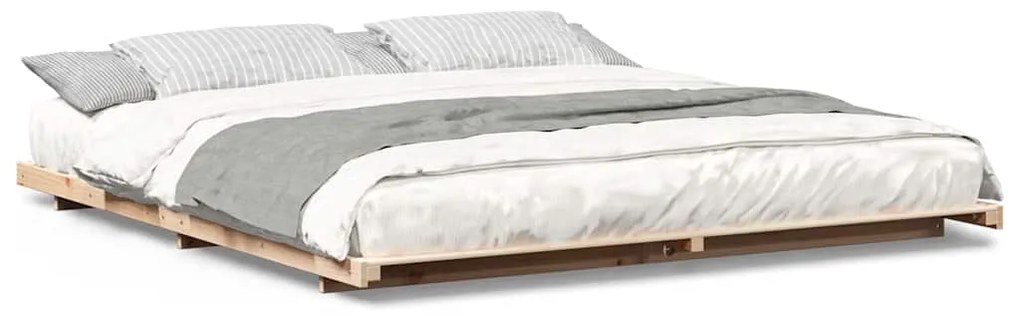 Estrutura de cama de chão Castanho 180 x 220 cm
