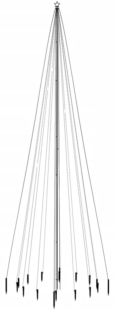 Árvore de Natal com espigão 1134 luzes LED 800 cm branco frio