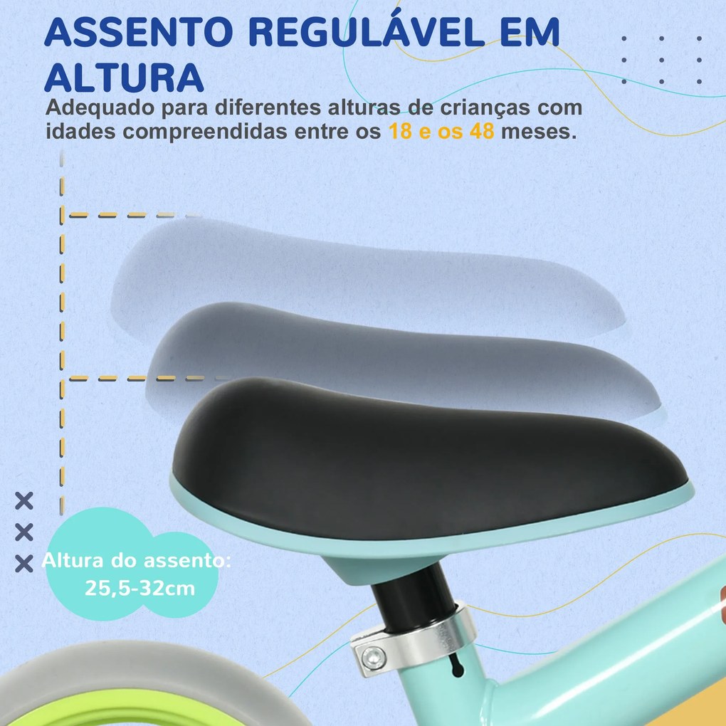 AIYAPLAY Bicicleta sem Pedais para Crianças de 18-48 Meses Bicicleta d