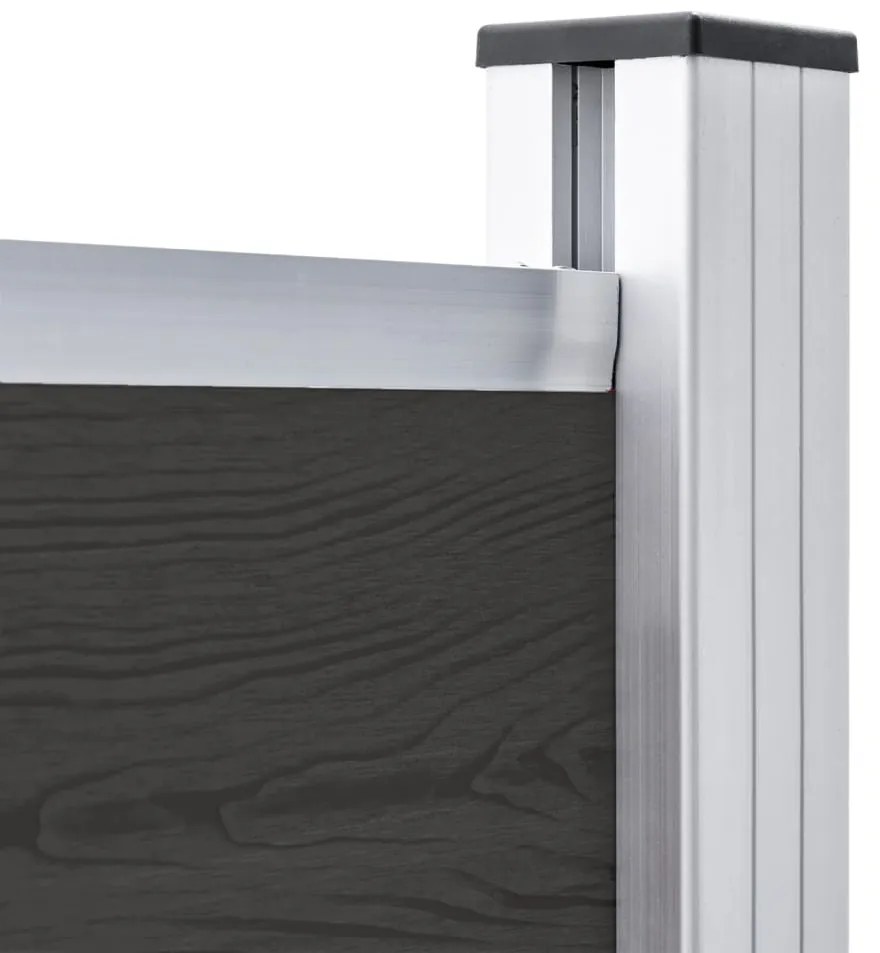 Painel de cerca 180x146 cm WPC preto