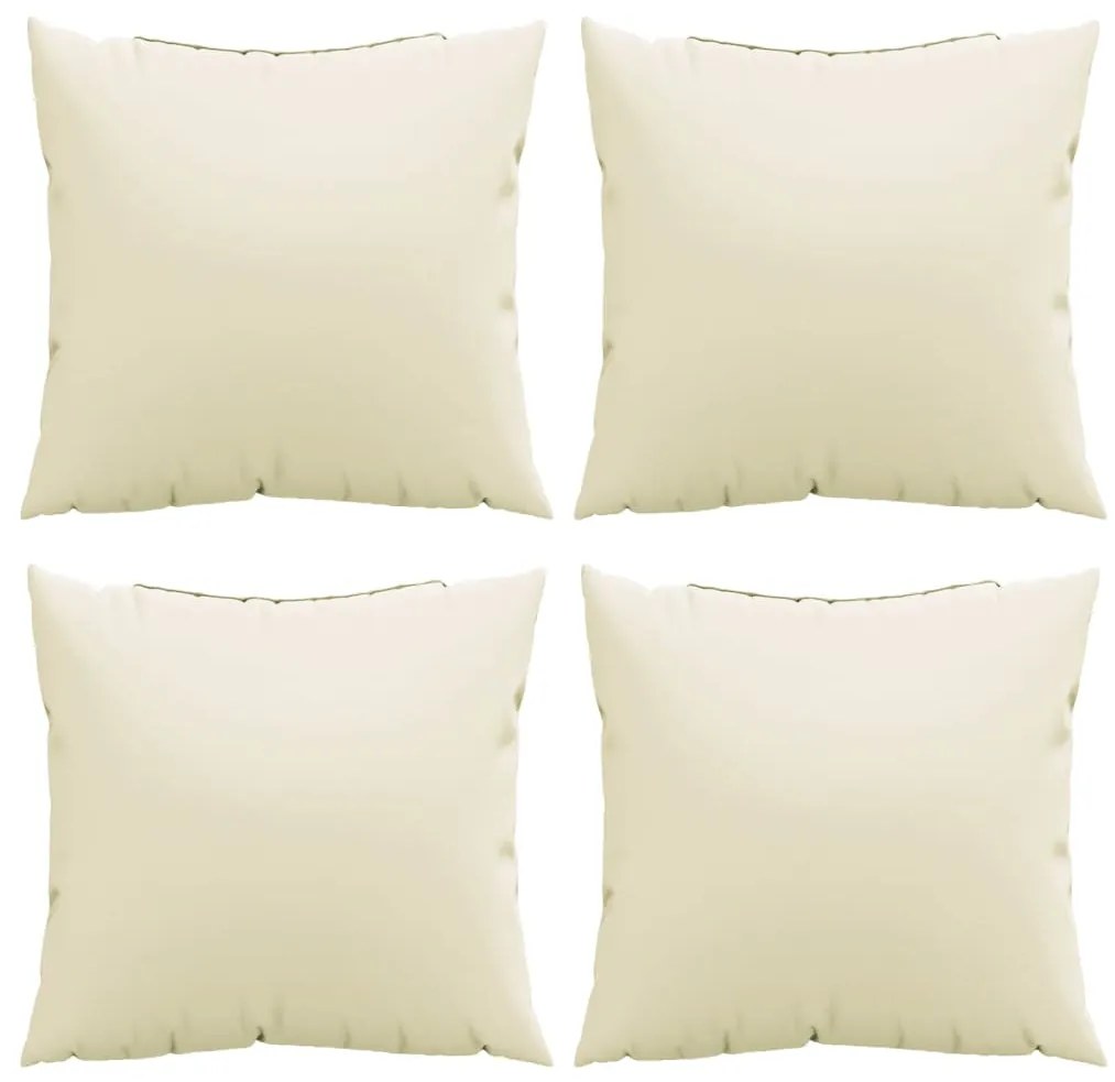 Almofadas de sofá 4 pcs 50x50 cm tecido cor creme