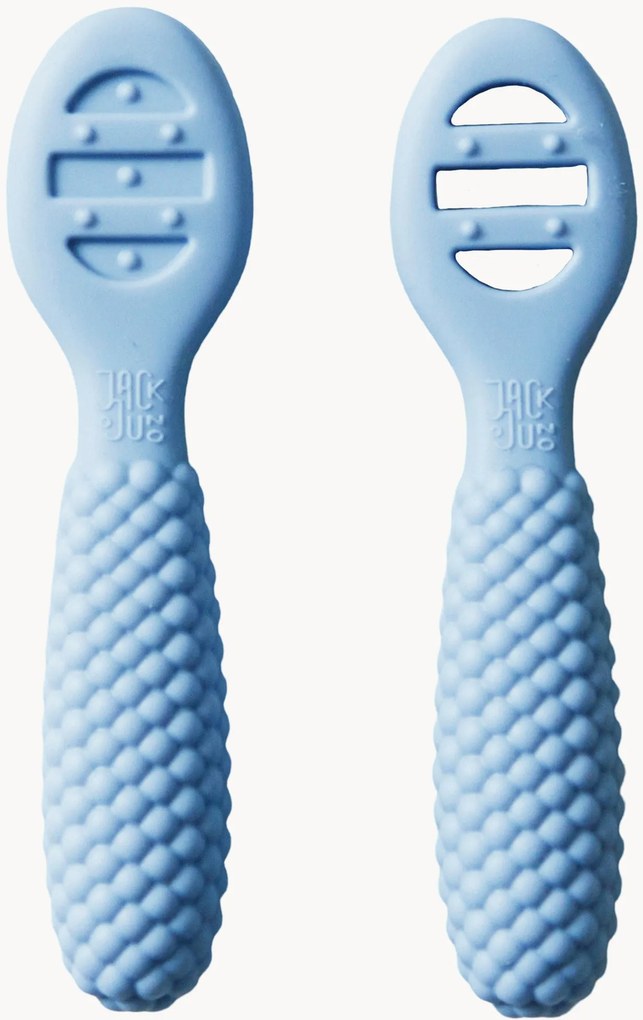 Colheres de silicone para bebé Bubble, conjunto de 2